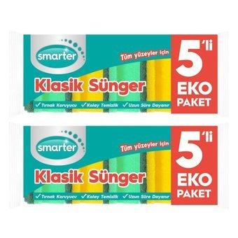 Smarter Klasik Bulaşık Süngeri 10'lu