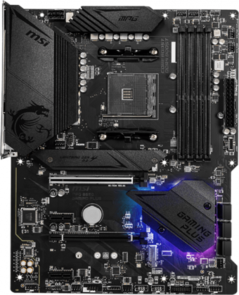MSI B550 Gaming Plus B550 AM4 Soket DDR4 4400 Mhz PCIe 4.0 Overclock Mining ATX Masaüstü Bilgisayar AMD Uyumlu Anakart