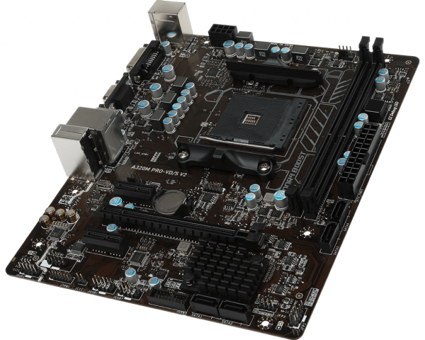 MSI A320M Pro-VD/S V2 A320 AM4 Soket DDR4 2667 Mhz Micro ATX Masaüstü Bilgisayar AMD Uyumlu Anakart