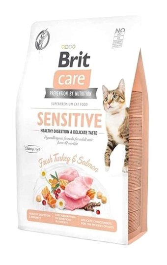 Brit Care Hipoalerjenik Sensitive Hindili Somonlu Yetişkin Kuru Kedi Maması 7 kg