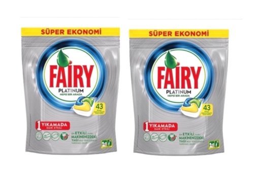 Fairy Platinum Hepsi Bir Arada Tablet Bulaşık Makinesi Deterjanı 2x43 Adet
