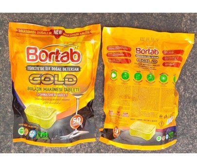 Bortab Gold Tablet Bulaşık Makinesi Deterjanı 2x50 Adet