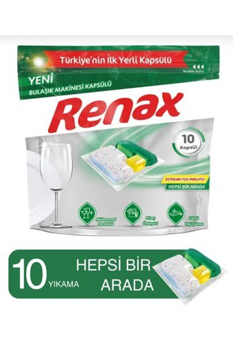 Renax Hepsi Bir Arada Tablet Bulaşık Makinesi Deterjanı 20 Adet