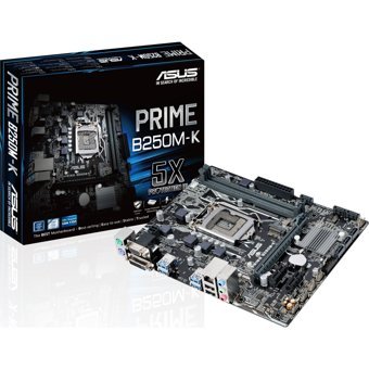 Asus Prime B250M-K B250 LGA 1151 Soket DDR4 2400 Mhz Overclock Micro ATX Masaüstü Bilgisayar AMD Uyumlu Anakart