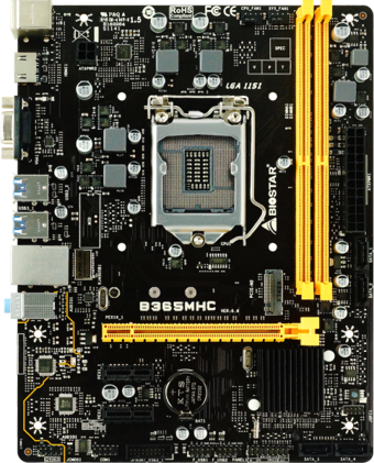 Biostar B365MHC B365 LGA 1151 Soket DDR4 2666 Mhz Micro ATX Masaüstü Bilgisayar Intel Uyumlu Anakart
