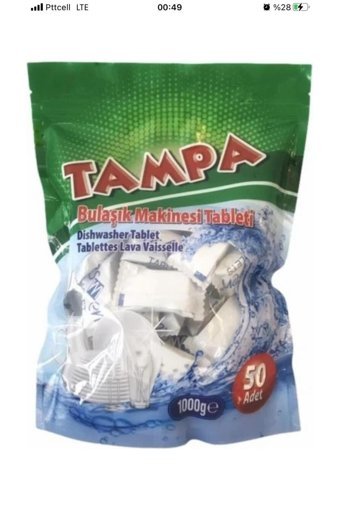 Tampa Tablet Bulaşık Makinesi Deterjanı 100 Adet