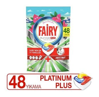 Fairy Platinum Plus Yaza Özel Tablet Bulaşık Makinesi Deterjanı 48 Adet