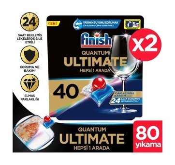 Finish Quantum Ultimate Tablet Bulaşık Makinesi Deterjanı 2x40 Adet