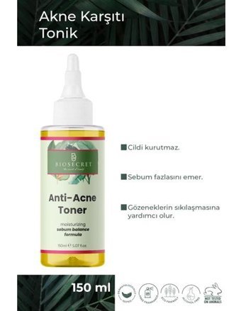 Biosecret Akne Karşıtı Sebum Kontrol Arındırıcı Yüz Toniği 150 ml