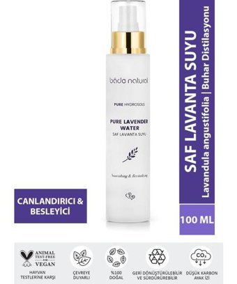 Bade Natural Lavanta Suyu %100 Doğal ve Saf Canlandırıcı Besleyici Etkili Yüz Toniği 100 ml