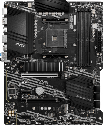 MSI B550-A Pro B550 AM4 Soket DDR4 4400 Mhz PCIe 4.0 Overclock Mining ATX Masaüstü Bilgisayar AMD Uyumlu Anakart