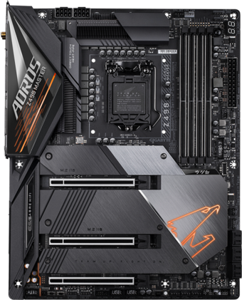 Gigabyte Z490 AORUS MASTER Z490 LGA 1200 Soket DDR4 3200 Mhz PCIe 4.0 Wi-Fi Overclock Mining ATX Masaüstü Bilgisayar Intel Uyumlu Anakart