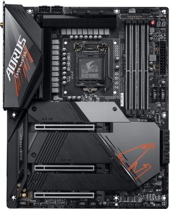 Gigabyte Z590 AORUS MASTER Z590 LGA 1200 Soket DDR4 3200 Mhz PCIe 4.0 Wi-Fi Overclock Mining ATX Masaüstü Bilgisayar Intel Uyumlu Anakart