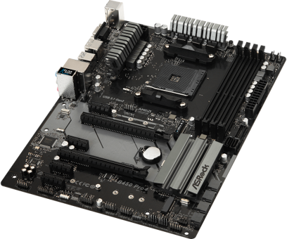Asrock B450M-Pro 4 B450 AM4 Soket DDR4 3200 Mhz Overclock ATX Masaüstü Bilgisayar AMD Uyumlu Anakart