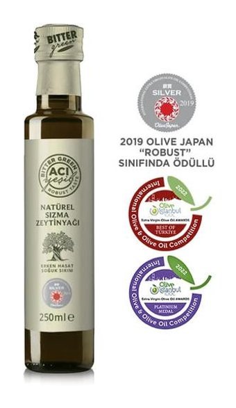 Acı Yeşil Cam Sızma Zeytinyağı 250 ml