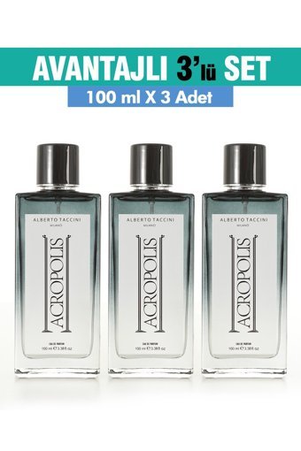 Alberto Taccini Acropolis EDP Odunsu Erkek Parfüm 3x100 ml
