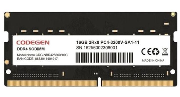 Codegen CDG-NBD425600/16G 16 GB DDR4 1x16 3200 Mhz Ram