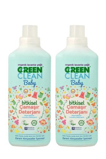 Green Clean Organik Lavanta Yağlı Baby Bitkisel 2x1000 ml Sıvı Çamaşır Deterjanı