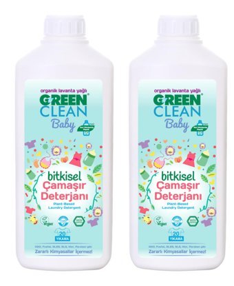 U Green Clean Organik Lavanta Yağlı Baby Bitkisel 2x1000 ml Sıvı Çamaşır Deterjanı