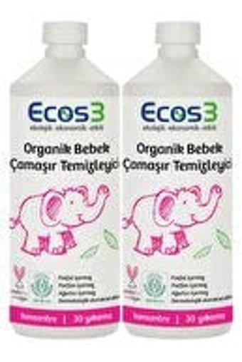 Ecos3 Organik Bebek 2x1050 ml Sıvı Çamaşır Temizleyici