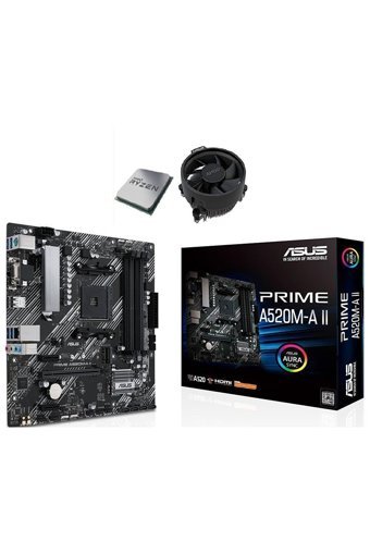 Asus A520M-A II A520 AM4 Soket DDR4 4800 Mhz Overclock Micro ATX Masaüstü Bilgisayar AMD Uyumlu Anakart