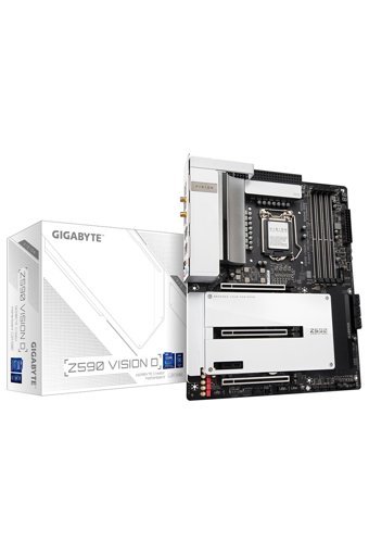 Gigabyte Z590 VISION D Z590 LGA 1200 Soket DDR4 5333 Mhz PCIe 4.0 Wi-Fi Overclock ATX Masaüstü Bilgisayar Intel Uyumlu Anakart