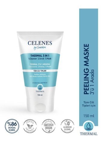 Celenes Thermal 3'in 1 Tüm Ciltler İçin Yüz Temizleme Jeli 150 ml