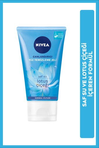 Nivea Canlandırıcı Saf Su ve Lotus Çiçeği Normal Ciltler İçin Yüz Temizleme Jeli 150 ml