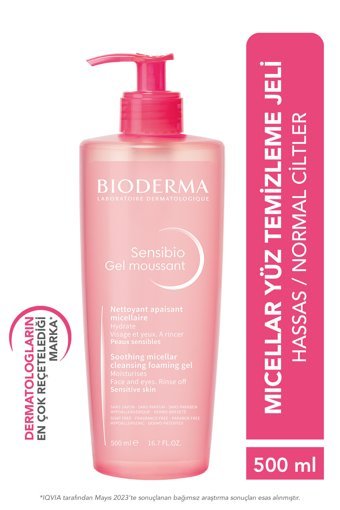 Bioderma Sensibio Foaming Hassas ve Normal Ciltler İçin Micellar Yüz Temizleme Jeli 500 ml