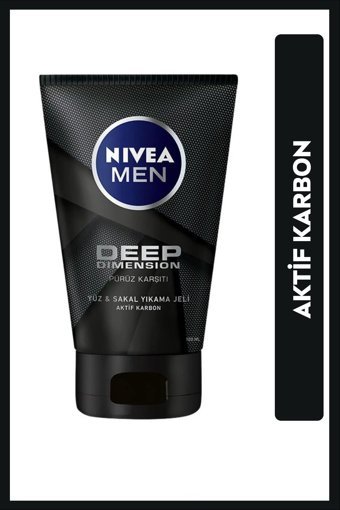 Nivea Men Deep Dimension Tüm Ciltler İçin Yüz Temizleme Jeli 100 ml