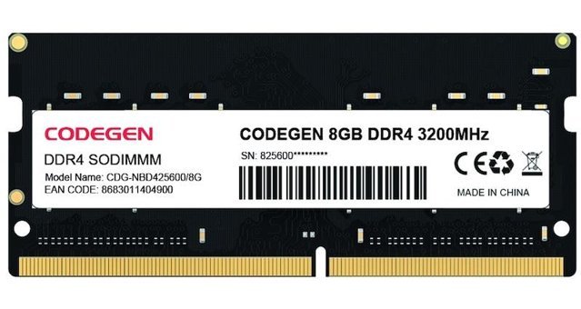 Codegen CDG-NBD425600/8G 8 GB DDR4 1x8 3200 Mhz Ram