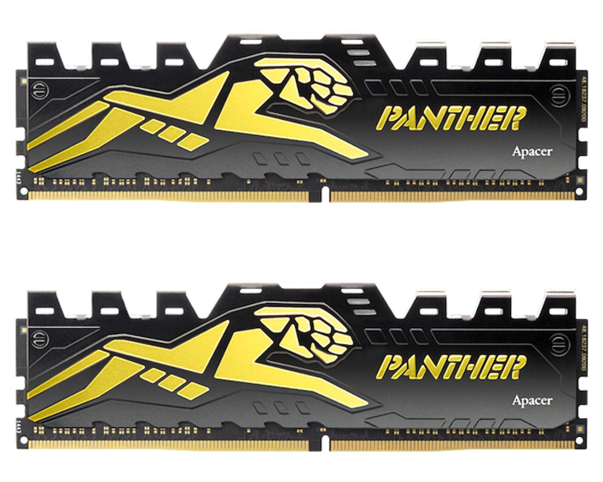 Apacer Panther AH4U16G32C28Y7GAA-2 Black-Gold 16 GB DDR4 2x8 3200 Mhz Ram