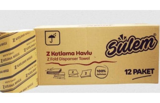 Aky 2 Katlı 12'li Z Katlama Kağıt Havlu