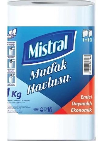 Mistral Perforeli 2 Katlı Tekli Rulo Kağıt Havlu