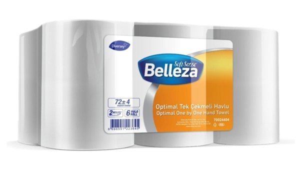 Diversey Belleza Optimal 2 Katlı 6'lı Rulo Kağıt Havlu