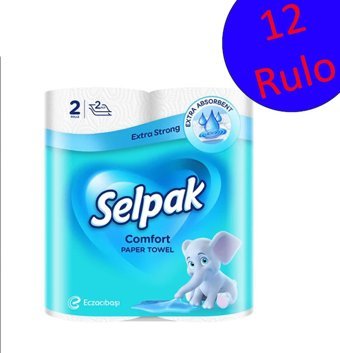 Selpak 2 Katlı 12'li Rulo Kağıt Havlu