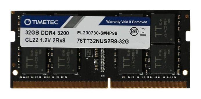 Timetec 76TT32NUS2R8-32G 32 GB DDR4 1x32 3200 Mhz Ram