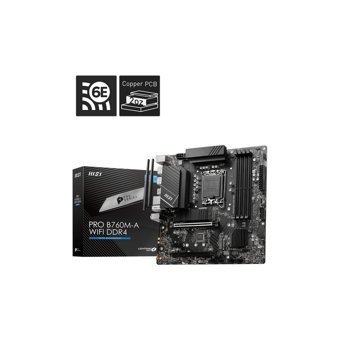 MSI B760M A B760M-A LGA 1700 Soket DDR4 5333 Mhz PCIe 4.0 Wi-Fi Micro ATX Masaüstü Bilgisayar Intel Uyumlu Anakart