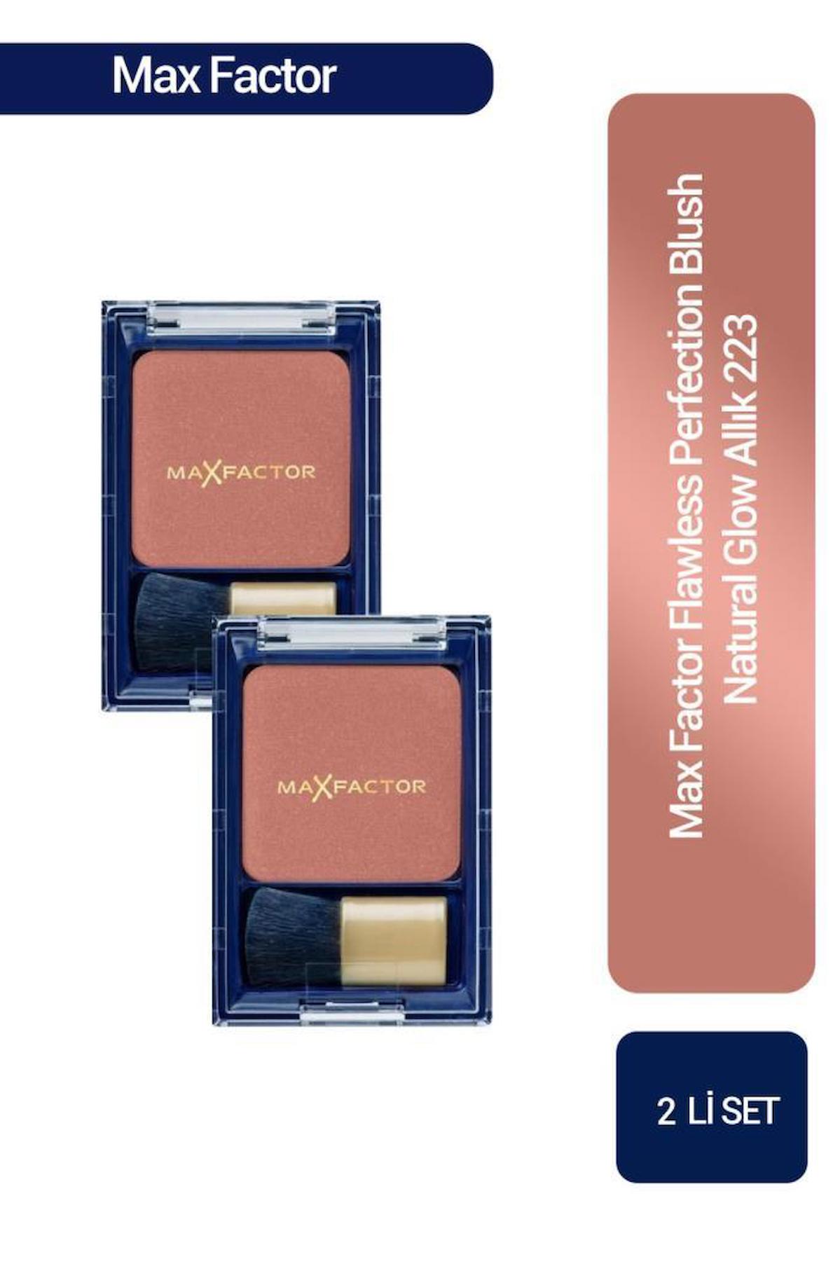 Max Factor Flawless Perfection 223 Natural Glow Mat Toz Allık 2 Adet