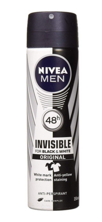 Nivea Invisible Pudrasız Ter Önleyici Organik Antiperspirant Sprey Erkek Deodorant 150 ml