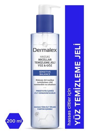 Dermalex Sensitive Balance Hassas Ciltler İçin Yüz Temizleme Jeli 200 ml