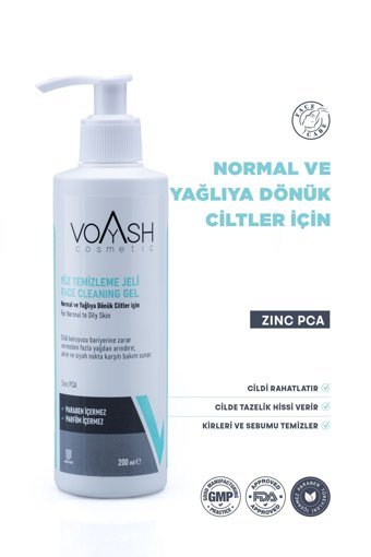 Voyash Yağlı Ciltler İçin Yüz Temizleme Jeli 200 ml