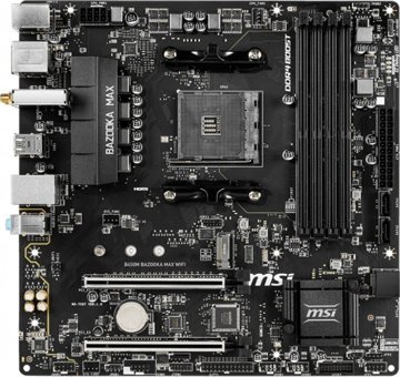 MSI B450M Bazooka Max B450 AM4 Soket DDR4 4133 Mhz Wi-Fi Overclock Micro ATX Masaüstü Bilgisayar AMD Uyumlu Anakart