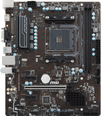 MSI A320M Pro-VH Plus A320 AM4 Soket DDR4 3200 Mhz Micro ATX Masaüstü Bilgisayar AMD Uyumlu Anakart