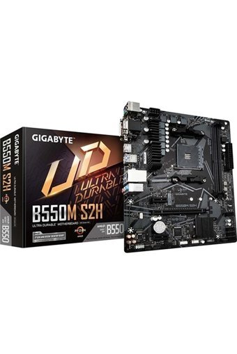 Gigabyte 550M DS3H B550M AM4 Soket DDR4 4733 Mhz PCIe 4.0 Overclock Micro ATX Masaüstü Bilgisayar AMD Uyumlu Anakart