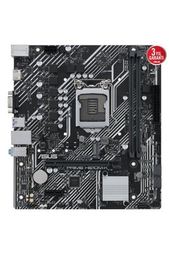 Asus Prime H510M-K H510M LGA 1200P Soket DDR4 3200 Mhz Overclock Micro ATX Masaüstü Bilgisayar Intel Uyumlu Anakart