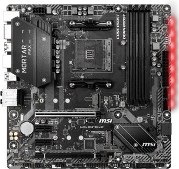 MSI B450M MORTAR MAX B450 AM4 Soket DDR4 4133 Mhz Overclock Mining Micro ATX Masaüstü Bilgisayar AMD Uyumlu Anakart