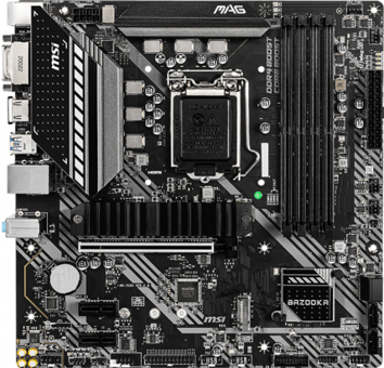 MSI B460M BAZOOKA B460 LGA 1200 Soket DDR4 2933 Mhz PCIe 4.0 Micro ATX Masaüstü Bilgisayar Intel Uyumlu Anakart