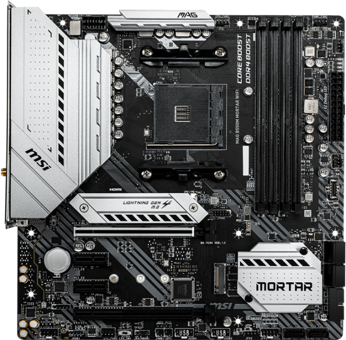 MSI B550M Mortar B550 AM4 Soket DDR4 4400 Mhz PCIe 4.0 Wi-Fi Overclock Mining Micro ATX Masaüstü Bilgisayar AMD Uyumlu Anakart