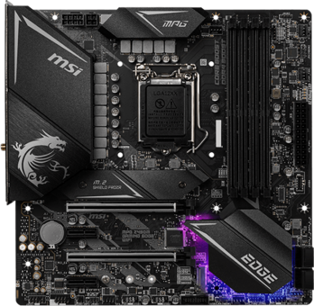 MSI Z490M Gaming EDGE Z490 LGA 1200 Soket DDR4 4800 Mhz PCIe 4.0 Wi-Fi Overclock Mining Micro ATX Masaüstü Bilgisayar Intel Uyumlu Anakart